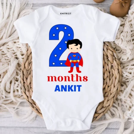 2 Month Baby Birthday Superheroes Print