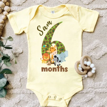 6 Month Birthday Animal Theme