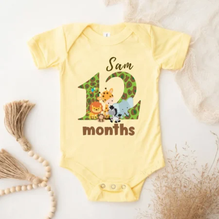 12 Month Birthday Baby Romper