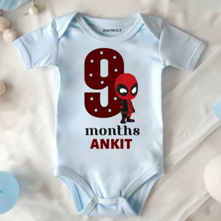 9 Month Birthday Superheroes Print