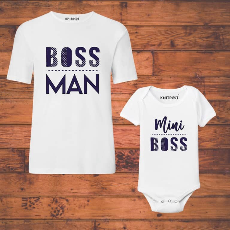 Boss man \u0026 mini boss romper \u0026 tshirt 