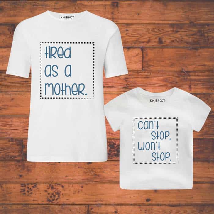 funny mother daughter shirts mother and son combo set