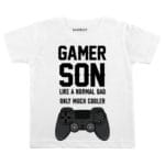 Dad gamer dad&son combo tshirt color white