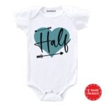 Half heart new design baby romper