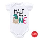Half way to one new design baby romper