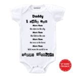 I love daddy baby onesie