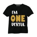 team one derful black tshirt