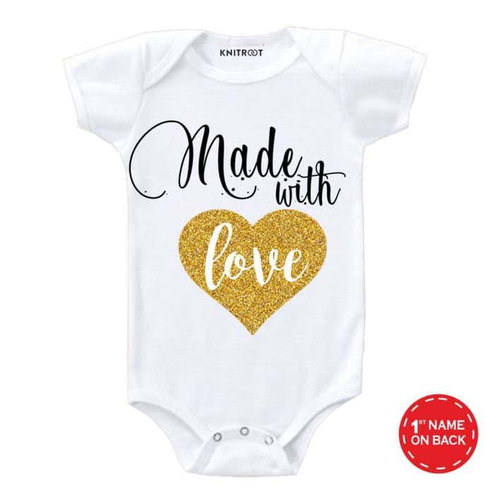 made with love newborn white outfit