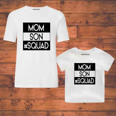 Mom and son squad combo tshirt – KNITROOT