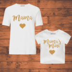 mom and baby girl combo onesie and t shirt