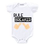rule breaker dad&son combo tshirt romper color white