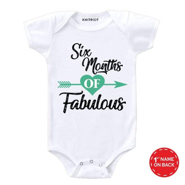 six months of fabulous onesie