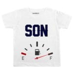 dad&son combo tshirt romper color white