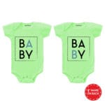 new born baby green romper