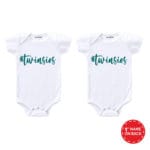 New born twinsies baby romper
