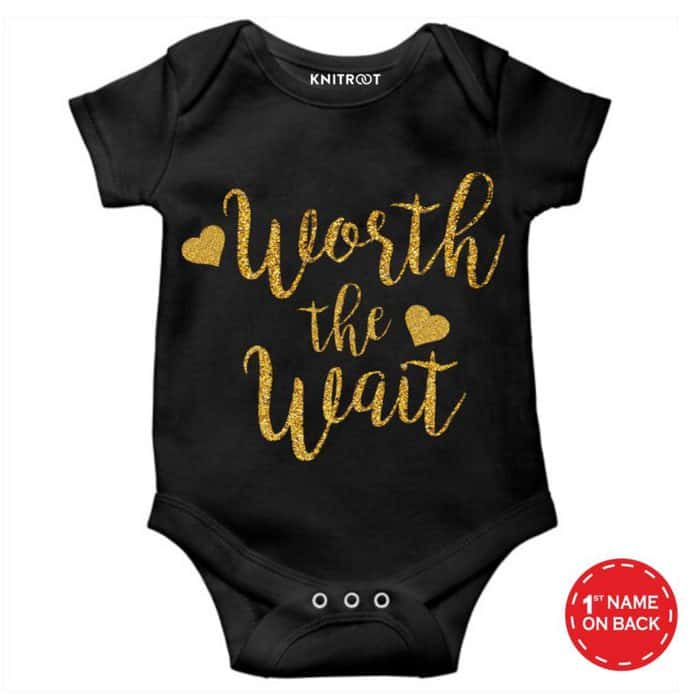 worth the wait black onesie