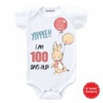 100 days baby onesie