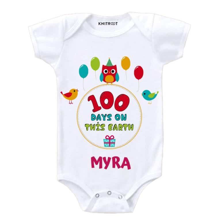 baby 100th day celebration ideas outfit 100 Day Old Baby Party Onesies