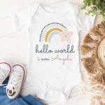 Hello World Print Baby Wear