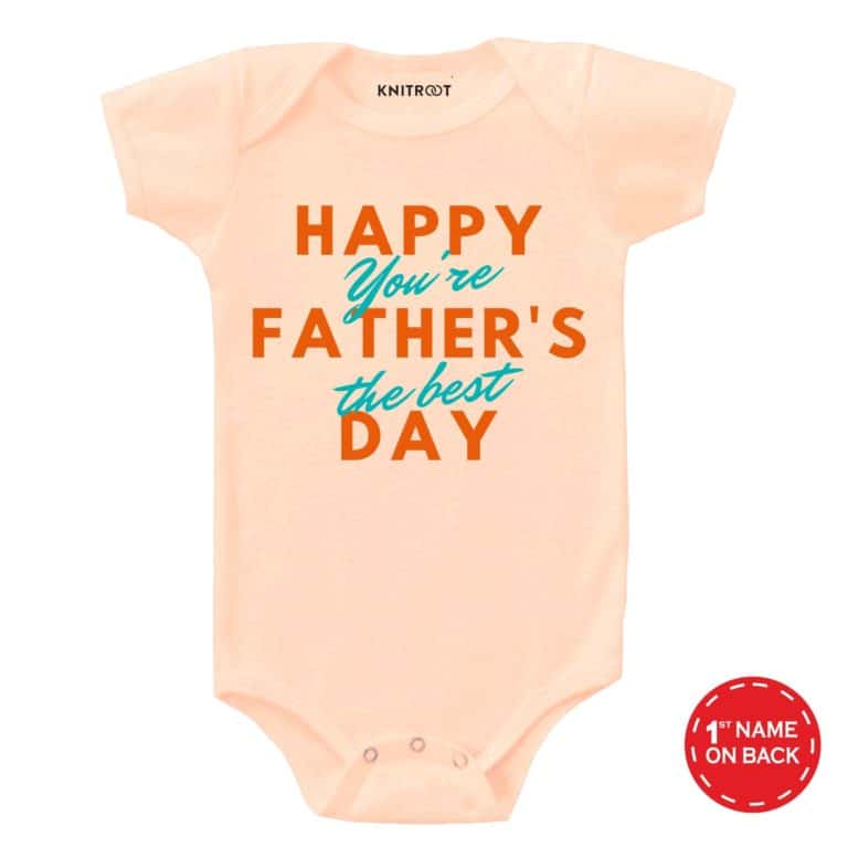 Happy father' day newborn baby outfit pitch color