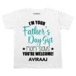 personalised first fathers day baby outfit