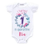 i turned one in quarantine romper