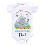 its my half birthday quarantine romper