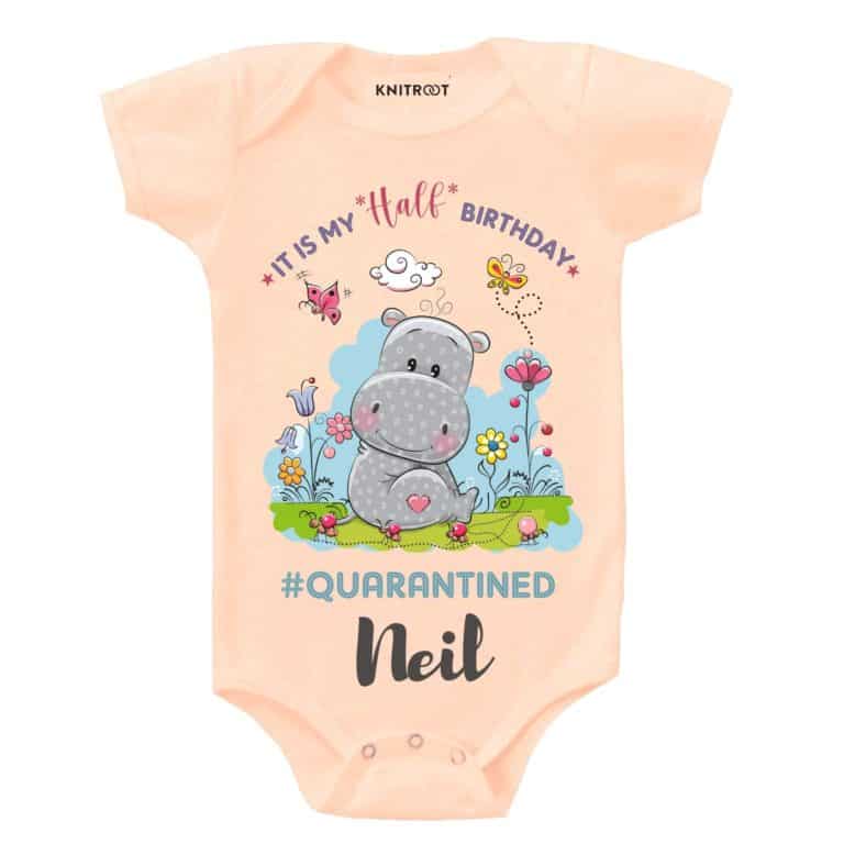 its my half birthday quarantine onesies