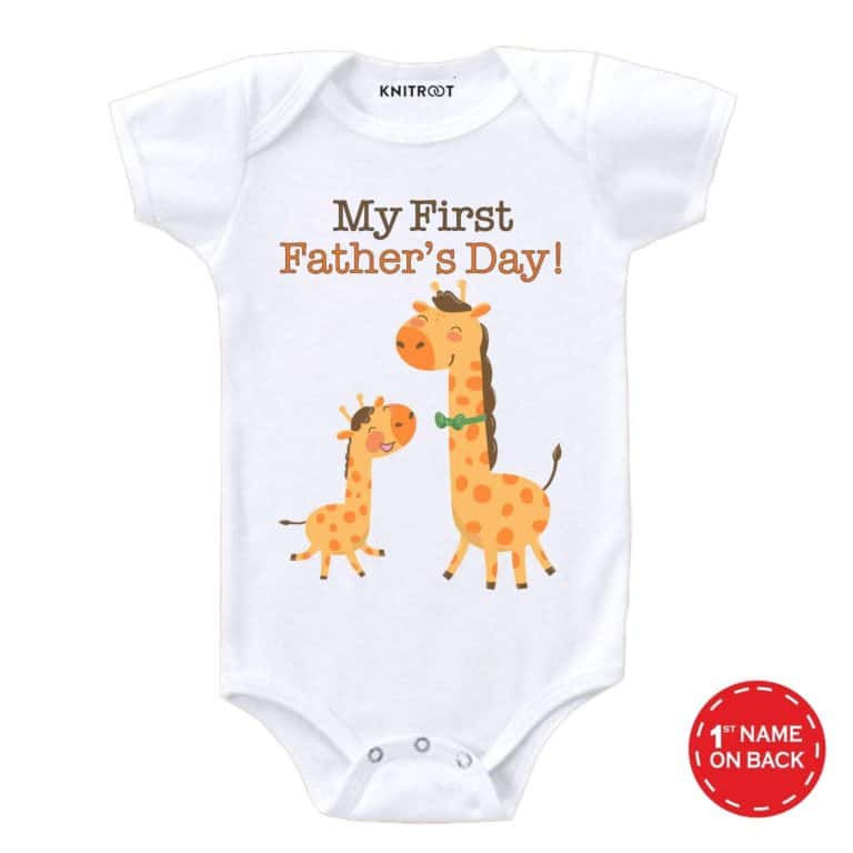 giraffe print father's day onesie outfits