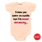 social distancing stated romper for baby
