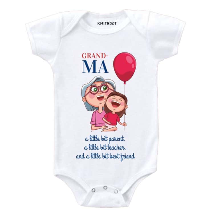 Grandma love family realations white romper