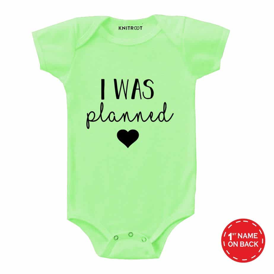 i was planned green baby romper newborn