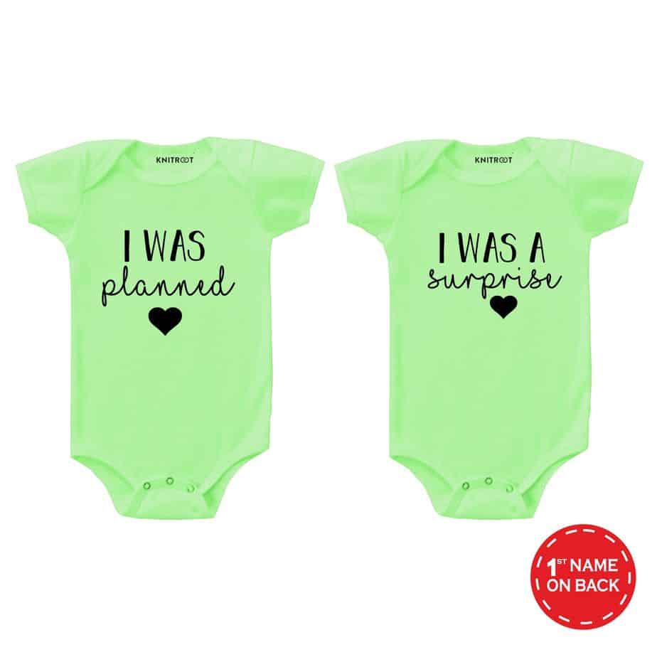 green baby romper