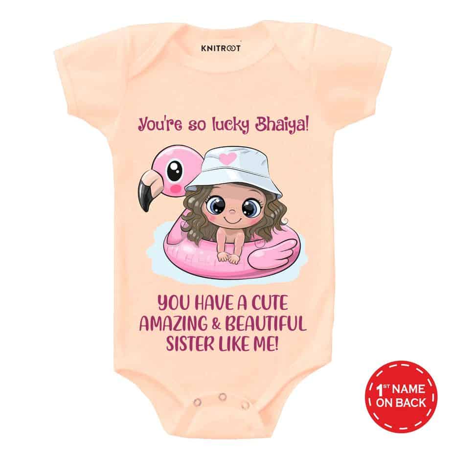 you are so lucky bhaiya romper