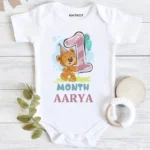 1 Month Baby Birthday Wishes Printed Outfit