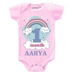 1 month old baby rainbow theme baby wear