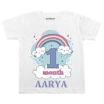 1 month old baby rainbow theme baby wear