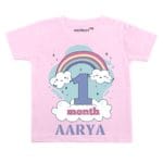1 month old baby rainbow theme baby wear