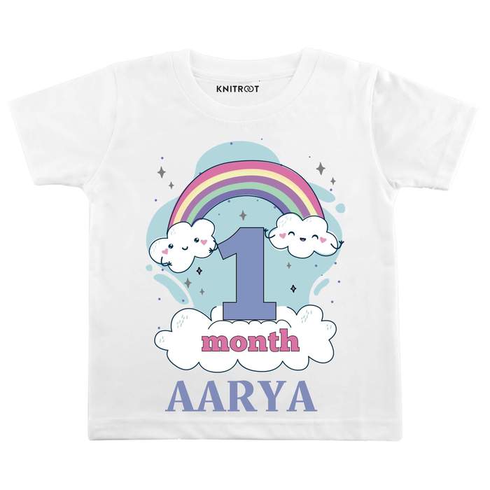 1 Month Rainbow Theme TEES