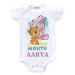 1 Month Baby Birthday Wishes Printed Outfit