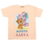1 Month Baby Birthday Wishes Printed Outfit
