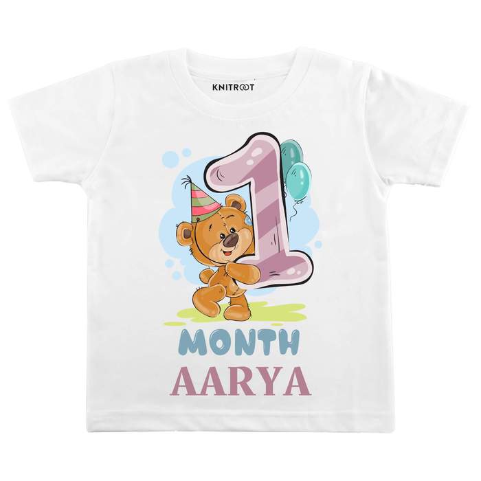 1 Month Teddy Theme Tees