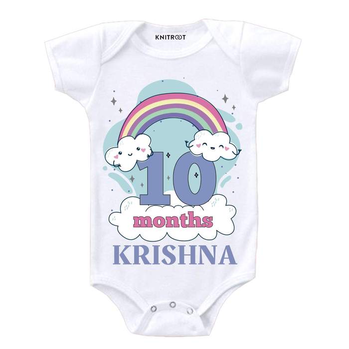 10 Month Rainbow Theme Onesie