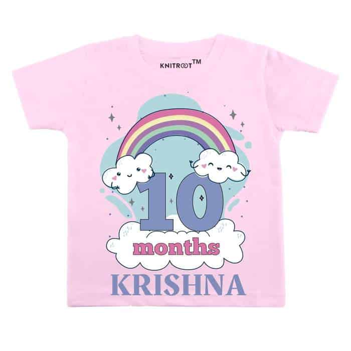 10 Month Rainbow Theme TEES (Pink)
