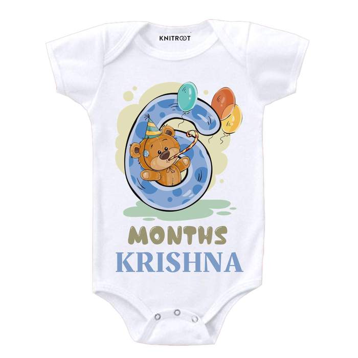 6 Month Teddy Theme Onesie