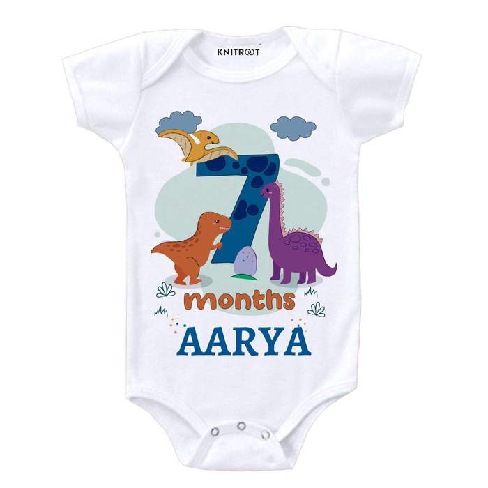 7 Month DINO Theme Onesies