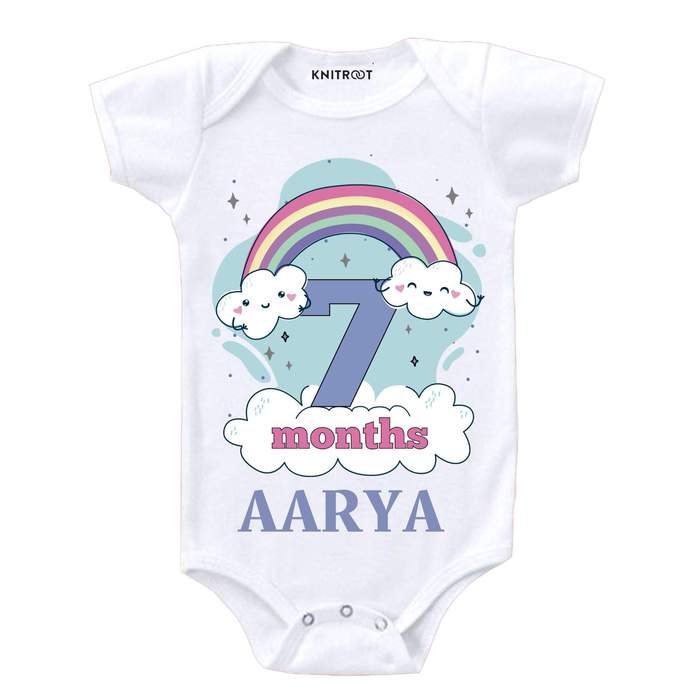 7 Month Rainbow Theme Onesie