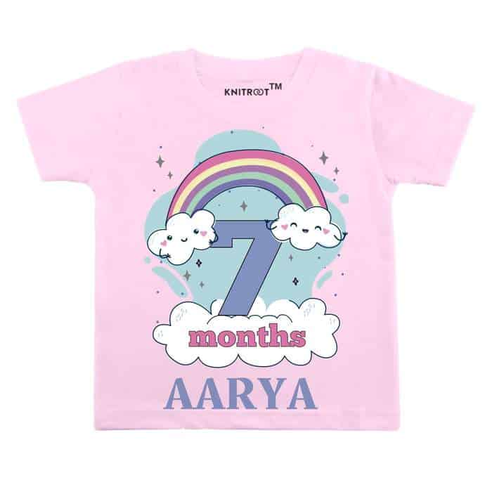 7 Month Rainbow Theme TEES (Pink)
