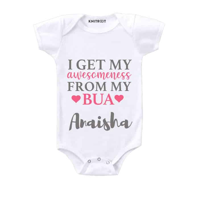 I Get My Awsomeness From My BUA Baby Romper