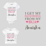 I Get My Awsomeness From My BUA Baby Romper